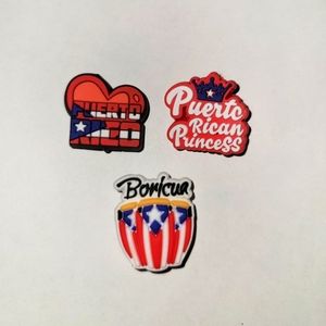 3 Assorted Puerto Rico Jibbitz Charms